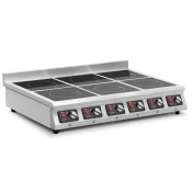 Indukcijska plošča - 6 x 28 cm - 60 do 240 °C - 400 V - Časovnik - Royal Catering