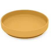 PETITE&MARS Silikonski krožnik s priseskom TAKE&MATCH Intense Ocher 6m+
