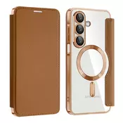 Etui SmartMag Book z Magsafe tehnologijo in RFID denarnico za Samsung Galaxy A17 4G/A17 5G - brown