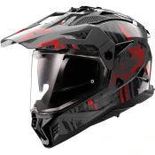 LS2  Mx702 Pioneer Ii Crazy Black / Grey / Red