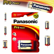 Basic alkalna baterija 9V 6LR61 Panasonic/Greenceel/Varta blister 1 kos