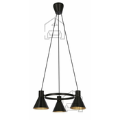 Luster na sajli MORE 3xE27/40W/230V crna