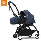 stokke yoyo3 otroški voziček 0+ navy blue (black frame)