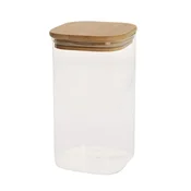 Homestar Steklen kozarec JAR 10x10x17,5 cm 1400 ml z bambusovim pokrovom