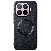 GS Ovitek za Xiaomi 17T Pro, hibridni usnjen, za MagSafe, črn