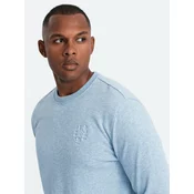 Ombre Mens mélange sweatshirt with embroidered logo - blue