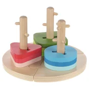 Drvena slagalica-sorter Zopa - Po Montessori, okrugla baza u 3 dijela