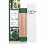 Ashleigh & Burwood Set dišečih palčk mini s keramičnim stojalom WHITE CEDAR & BERGAMONT, 12 cm