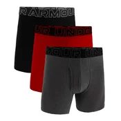 Bokserji Under Armour M Perf Cotton 6in 3-Pack Grey XS