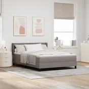 vidaXL Postelja z vzmetnico z blazino Taupe 200 x 140 cm blago