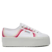 Tenis superge Superga Round Stripes 2790 S4128TW Bela