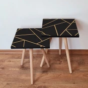 Hanah Home Set klub stocica 2Shp334, 2 komada, Crni