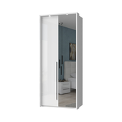JELA Plakar sa jednim ogledalom P2B-1OG/PN - kolekcija Piano - Kristalno bela/Kristalno Bela HG Lak - 97x226x60 cm