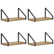 vidaXL Stenske police 4 kos Artisan hrast 30 x 16 x 15,5 cm