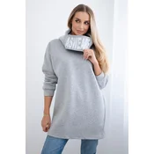 Reinforced hoodie in grey color