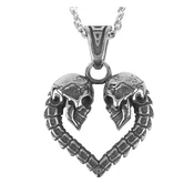 Ovratnica Skull Hollow Heart - SS8-1253P