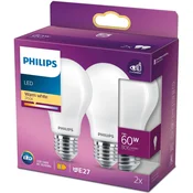 Philips 2 paketa LED E27 Normal 60 W Frost 806 lm