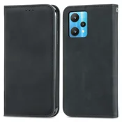 Črna Elegantna Flip torbica (Realme C31)