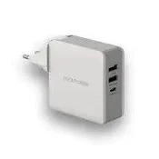 RealPower DeskCharge-65 potovalni univerzalni 65W USB-C polnilnik (sivi)