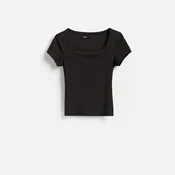 Reserved - Slim fit majica kratkih rukava s mešavinom modalnih vlakana