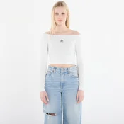 Majice adidas Essentials Rib Off Shoulder Long-Sleeve Top T-Shirt White XL