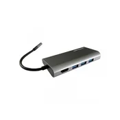 LC POWER LC-HUB-C-MULTI-5 USB Type C Hub, citac kartica, charging, RJ45, HDMI, Crni