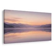 Slika jutranja megla nad jezerom - 90x60