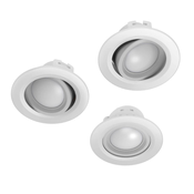 HAMA WLAN LED ugradbeni reflektor, 5 W, za upravljanje glasom/aplikacijom, podesiv, 3 komada, bijeli