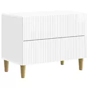 vidaXL vidaXL Nočna omarica Bela visok sijaj 62 x 34,5 x 48 cm Inženirski les, (5000209526)