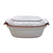 Rimski glinen pekač glaziran 6l bel 54560