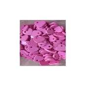 Grcka keramika privezak srce 18 mm-roze