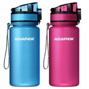 shumee Aquaphor City 0,35 l modro-roza filtrirna steklenica s kartušami