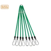 Black+Decker trakovi za pripenjanje, 6 kos, 80 cm, zelena črna