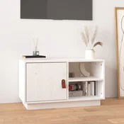 vidaXL vidaXL TV omarica bela 70x34x40 cm trdna borovina, (20731605)