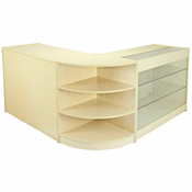 MONSTER Set prodajnih pultov in maloprodajnih vitrin Titan Maple, (21571234)