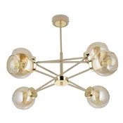 Stekleni lestenec Cris Beige 6xE27 60 cm