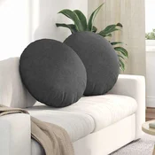 Jastucici za sjedenje 2 pcs Tamno siva O 80 cm Kordura tekstil