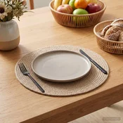 vidaXL Placemeti iz jute 12 pcs Naravna O 30 cm 100% Tossa juta