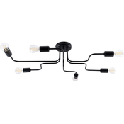 Sollux SL.1447 - Plafonski luster VECTOR 6xE27/15W/230V crna