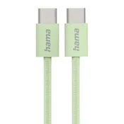 Hama HAMA Data Fabric USB-C kabel 1m zelene barve