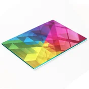 shumee Kuhinjska deska iz kaljenega stekla z grafičnimi geometrijskimi liki 80x52 cm