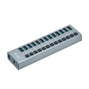 I-TEC USB 3.0 hub z možnostjo polnjenja, 13 vrati, 60 W napajalnik