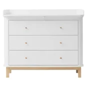 oliver furniture komoda s previjalno mizo white/oak