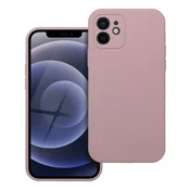 OEM Silikonski ovitek za iPhone 12, debelina 2 mm, v barvi pudrasto roza
