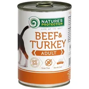 NATURES PROTECTION Hrana za pse Adult Beef&Turkey, 400g