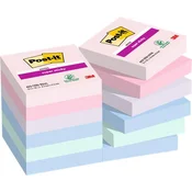 Post-It samolepilni lističi Super Sticky SOULFUL - 47,6x47,6 mm, 6 kosov