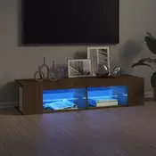 TV ormaric s LED svjetlima boja smedeg hrasta 135 x 39 x 30 cm