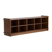Regal iz masivnega bora v temni naravni barvi 193x60x40 cm Apelvik – Jotex