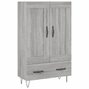 MAISON CHIC Visoka omara - Komoda - Predalnik siva sonoma 69,5x31x115 inženirski les, (21720364)