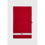 Bombažna brisača Lacoste L Casual Rouge 55 x 100 cm